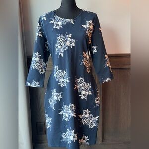 Simply Styled navy and floral bodycon dress size XL
